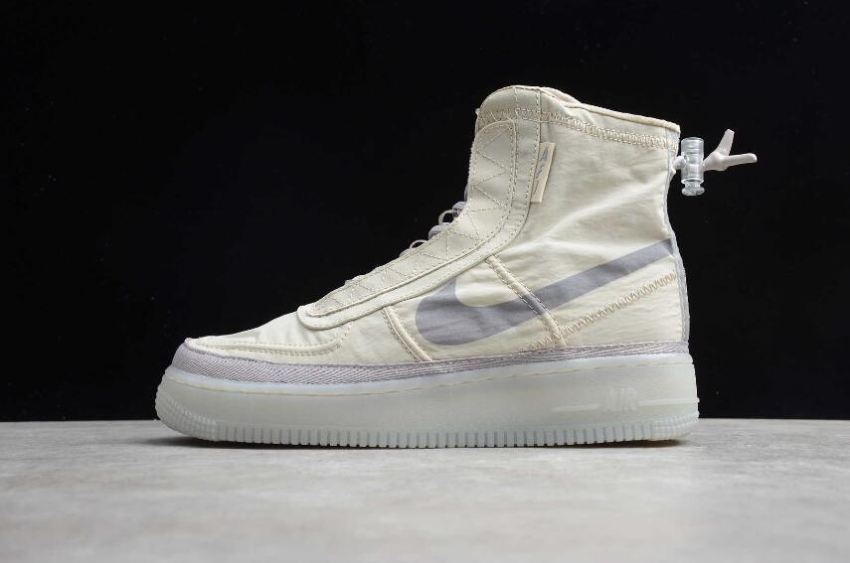 Women's Nike Air Force 1 Shell Desert Sand Atmosphere Grey BQ6096-002 Running Shoes