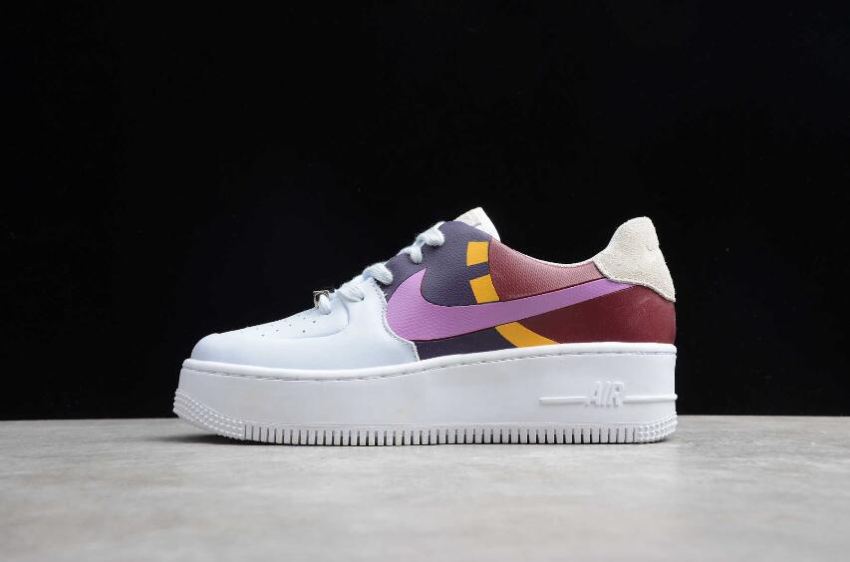 Women's Nike Air Force 1 Sage Low LX Football Grey Dark Orchid BV1976-003 Running Shoes - Click Image to Close