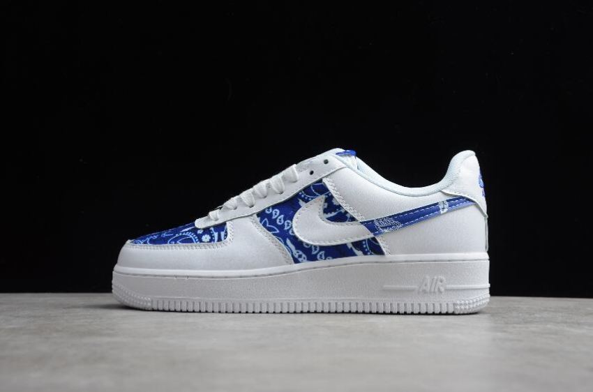 Women's Nike Air Force 1 07 Para Noise White Blue BW9953-100 Running Shoes