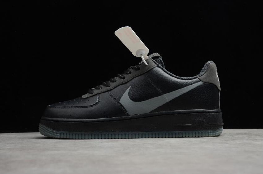 Women's Nike Air Force 1 07 Black Silver Lilac Anthracite CD0888-001 Running Shoes - Click Image to Close