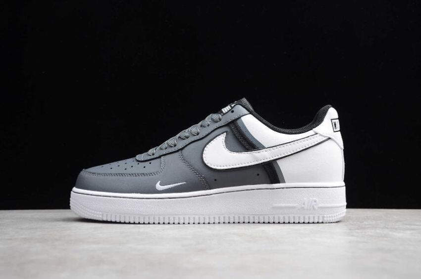 Men's Nike Air Force 1 07 White Dark Grey CI0061-002 Running Shoes - Click Image to Close