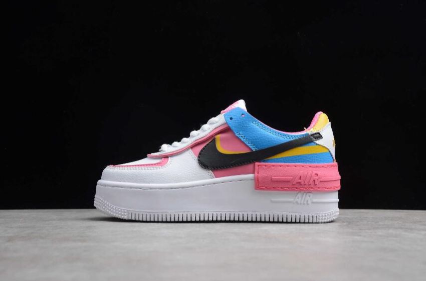 Women's Nike Air Force 1 Shadow White Peach Black CI0919-021 Running Shoes