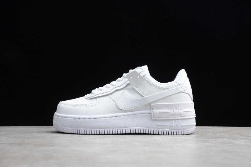 Men's Nike Air Force 1 Shadow Triple White CI0919-100 Running Shoes