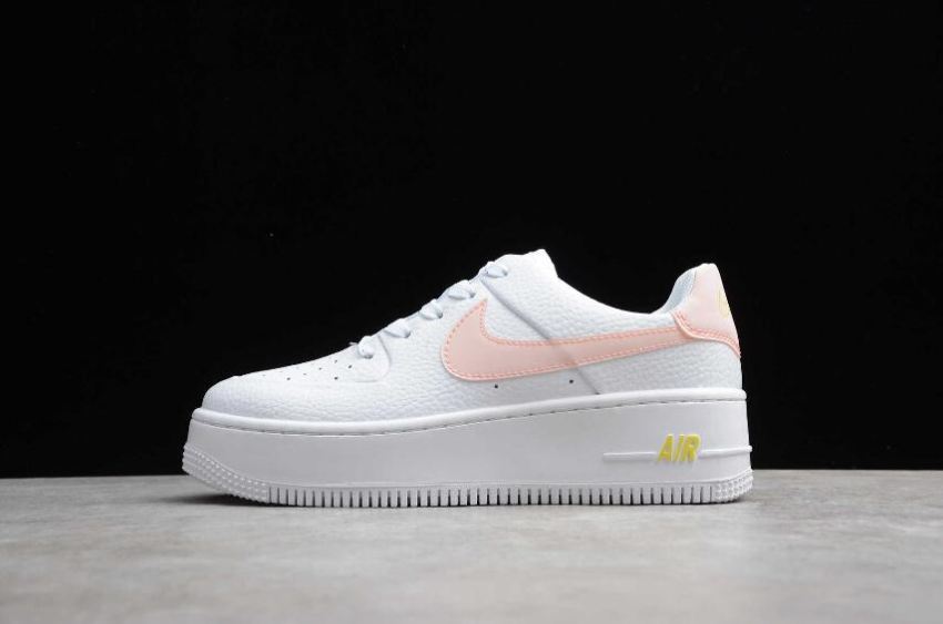 Men's Nike Air Force 1 Sage Low White Pink CI9094-100 Running Shoes