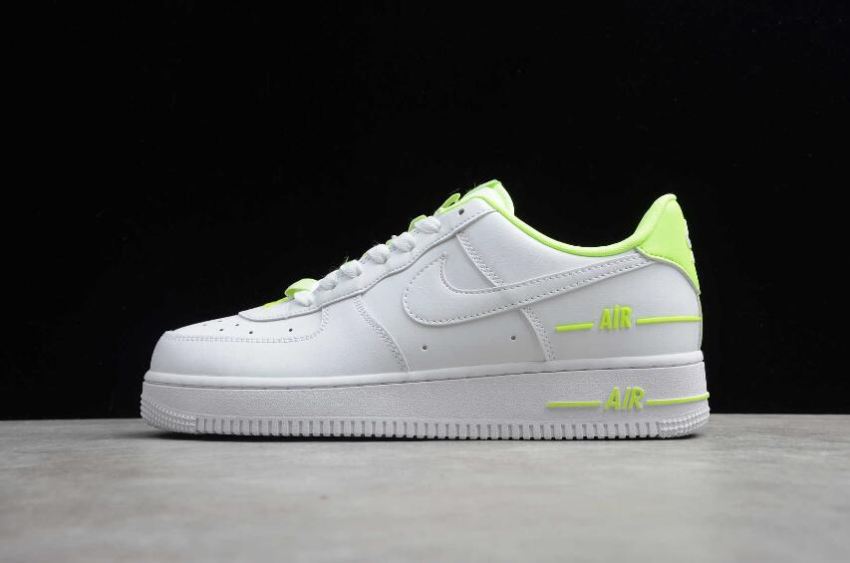 Women's Nike Air Force 1 07 White Barely Volt CJ1379-101 Running Shoes - Click Image to Close