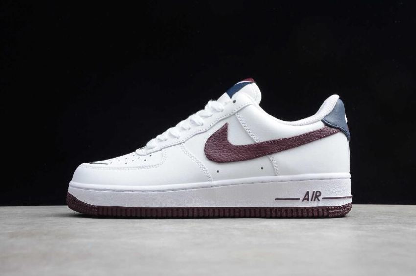 Women's Nike Air Force 1 07 White Night Maroon Obsidian CJ8731-100 Running Shoes