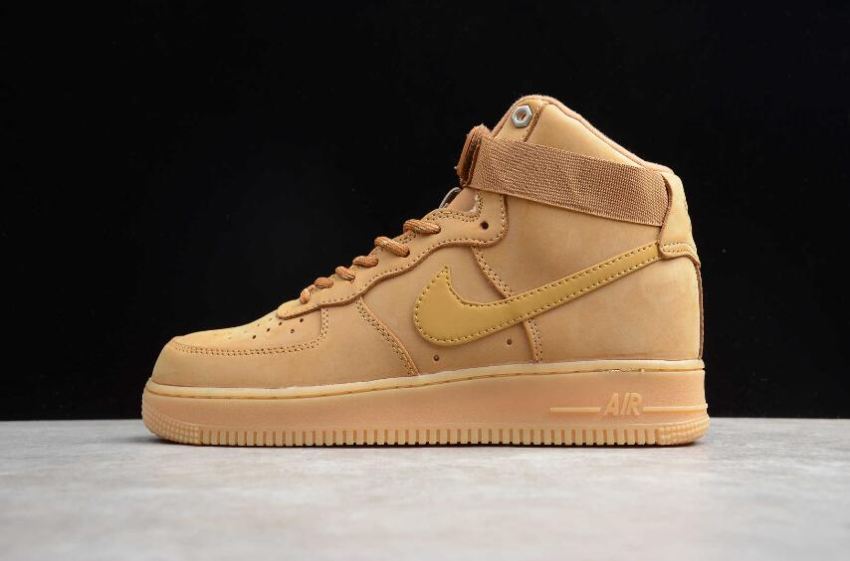 Women's Nike Air Force 1 High 07 WB Flax Wheat Gum Light Brown CJ9178-200 Running Shoes