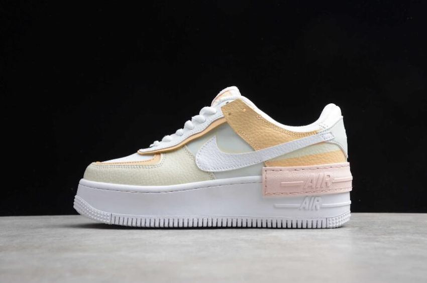 Women's Nike Air Force 1 Shadow Yellow White CK3172-002 Running Shoes