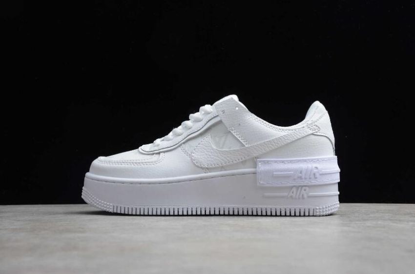 Women's Nike Air Force 1 Shadow Triple White CK3172-110 Running Shoes