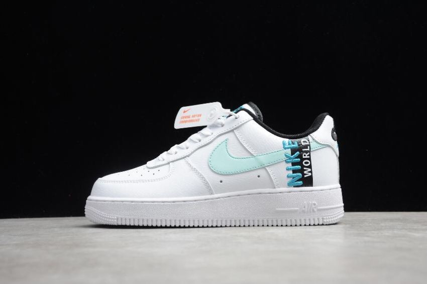 Men's Nike Air Force 1 07 Worldwide White Ice Blue CK6924-100 Running Shoes