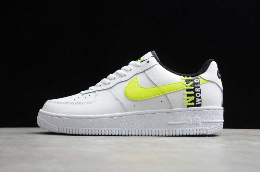 Women's Nike Air Force 1 07 Worldwide White Green CK6924-101 Running Shoes - Click Image to Close