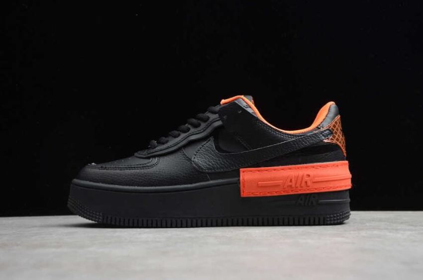 Women's Nike Air Force 1 Shadow Black Orange Red CQ3317-001 Running Shoes