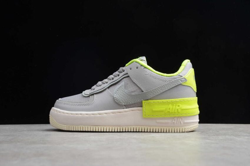 Women's Nike Air Force 1 Shadow SE Atmosphere Grey Volt CQ3317-002 Running Shoes