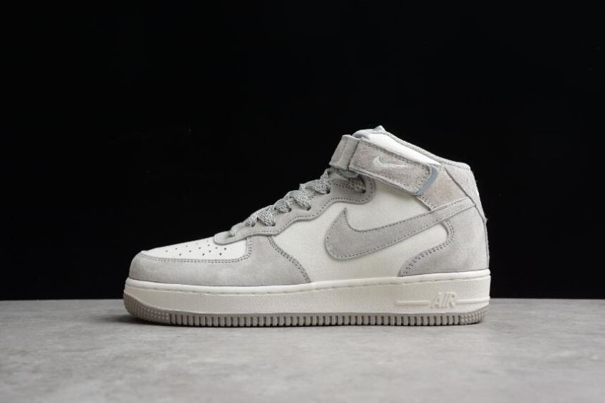 Women's Nike Air Force 1 07 Mid CQ3866-015 Beige IN Grey Shoes Running Shoes - Click Image to Close