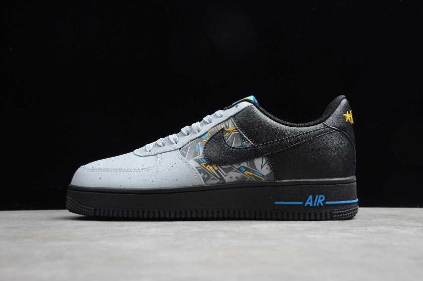 Men's Nike Air Force 1 KSA GS Black Wolf Grey CQ4217-001 Running Shoes - Click Image to Close