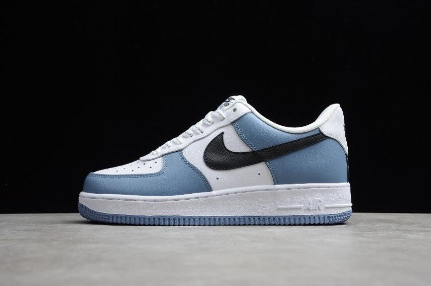 Men's Nike Air Force 1 07 White Blue Black CQ5059-109 Running Shoes - Click Image to Close