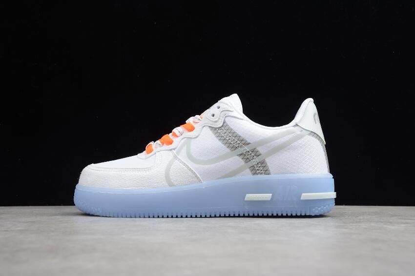 Men's Nike Air Force 1 React QS White Light Bone Sail CQ8879-100 Running Shoes - Click Image to Close