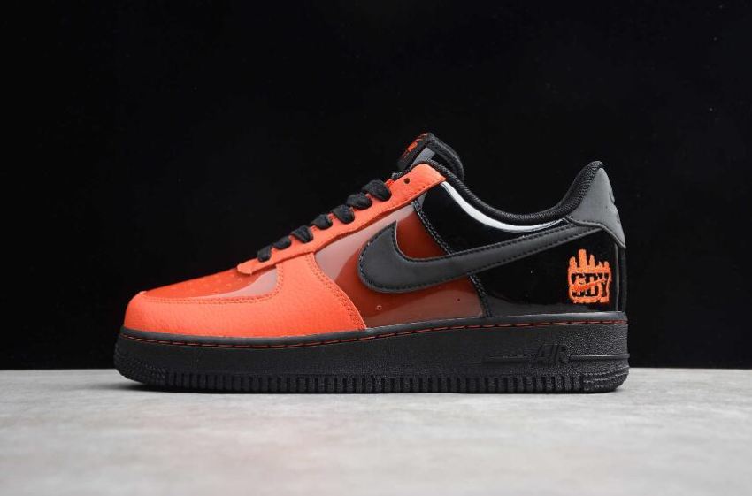 Men's Nike Air Force 1 07 PRM 2 Black Team Cranige CT1251-006 Running Shoes - Click Image to Close