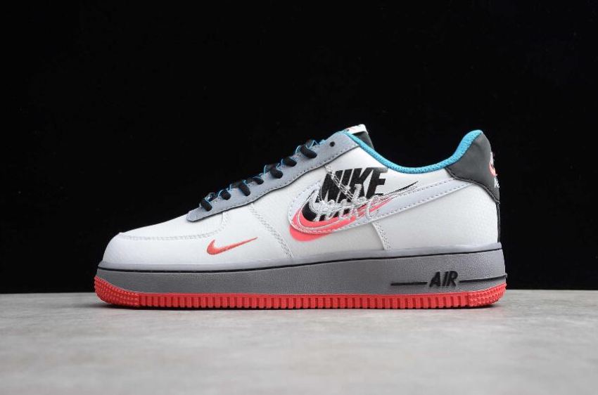 Women's Nike Air Force 1 07 White Ember Glow Black CT1620-100 Running Shoes - Click Image to Close