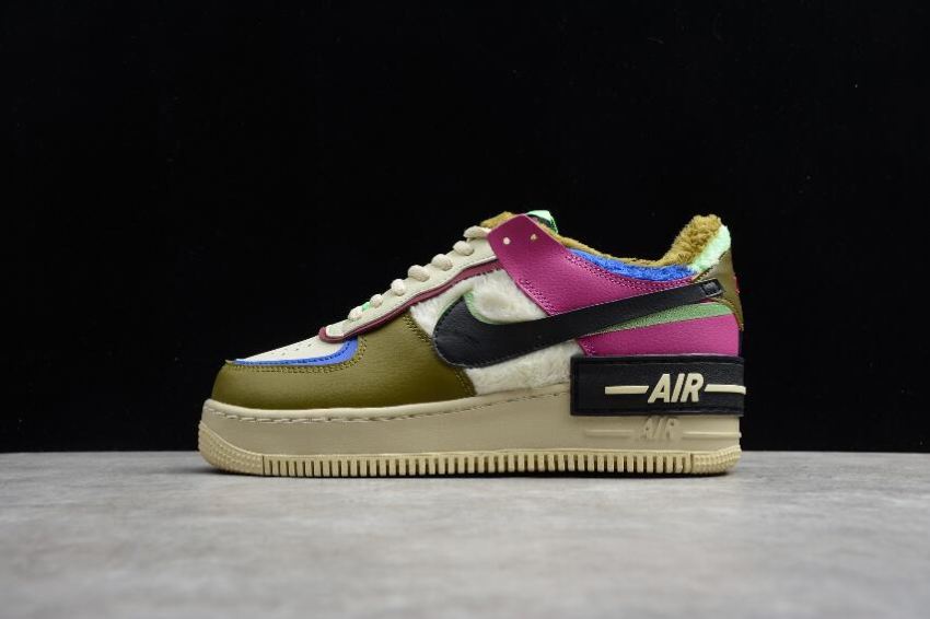 Men's Nike Air Force 1 Shadow SE Cactus Flower Fossil CT1985-500 Running Shoes