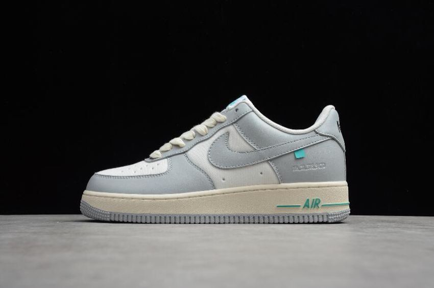 Men's Nike Air Force 1 07 SU19 White Grey Blue CT1989-104 Running Shoes - Click Image to Close