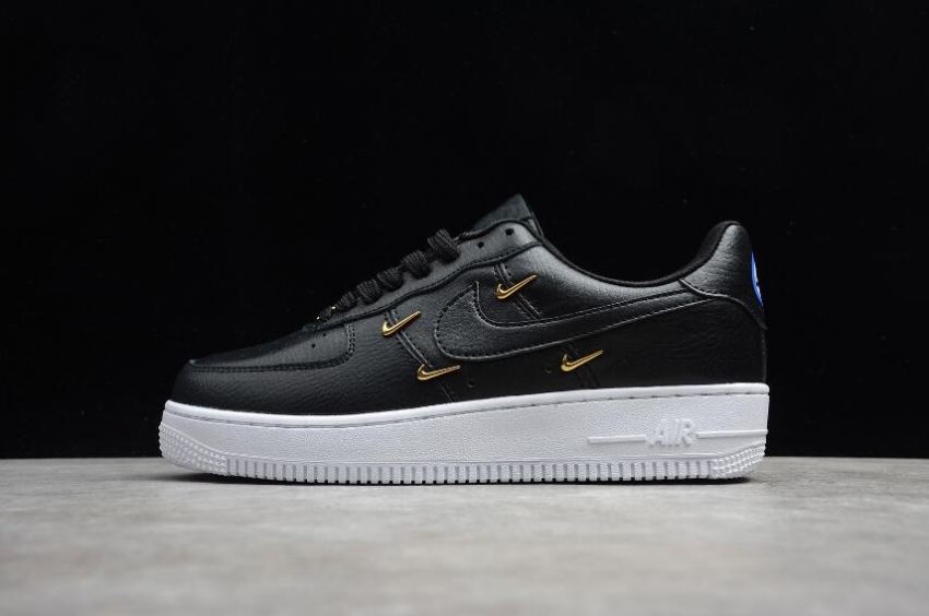 Women's Nike Air Force 1 07 LX Black Gold White CT1990-001 Running Shoes