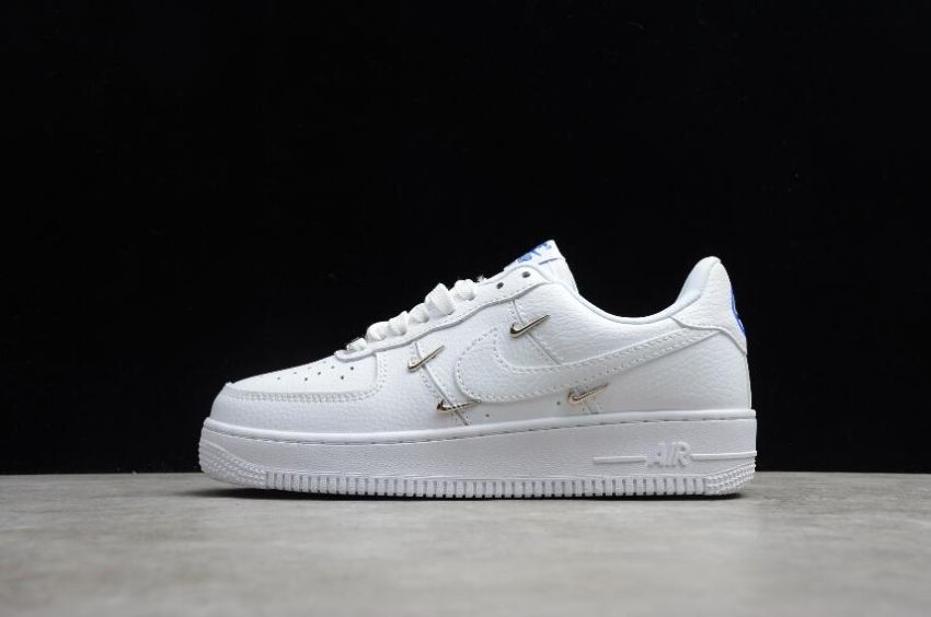 Women's Nike WMNS Air Force 1 07 LX White Hyper Royal Black CT1990-100 Running Shoes - Click Image to Close