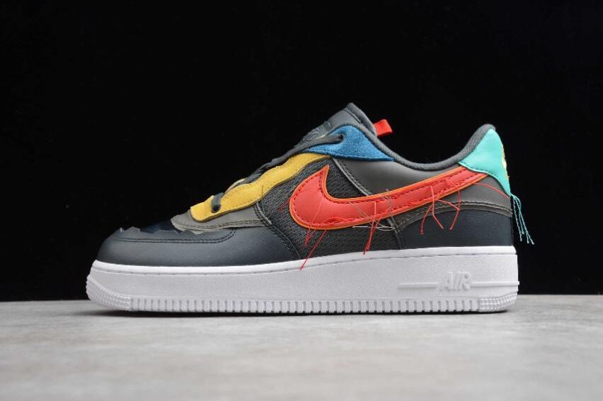 Women's Nike Air Force 1 Low BHM Dark Smoke Grey Track Red CT5534-001 Running Shoes