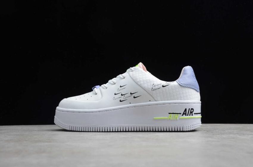 Men's Nike Air Force 1 Sage Low LX White Black Green CU4770-100 Running Shoes