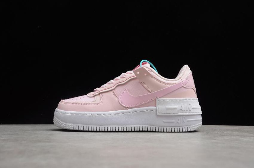 Women's Nike Air Force 1 Shadow SE Pink White CV3020-600 Running Shoes - Click Image to Close