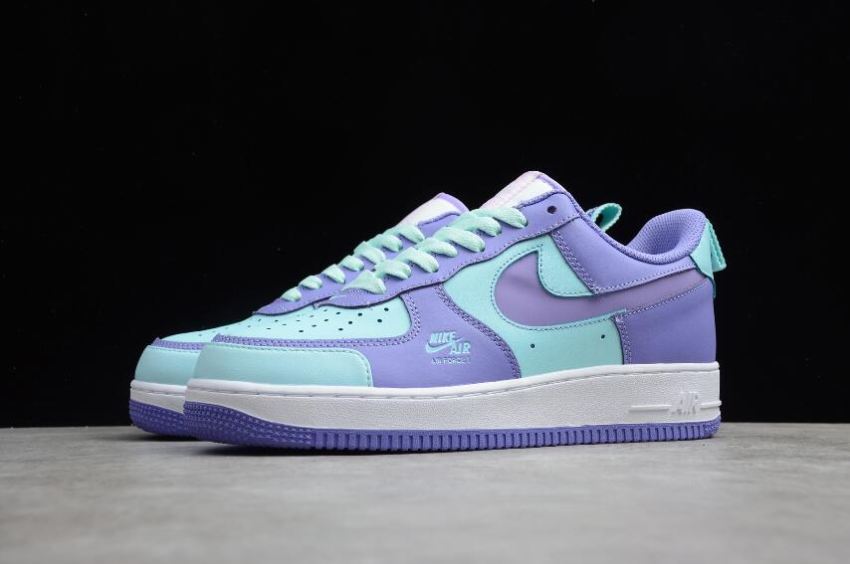 Women's Nike Air Force 1 Utility Purple Green Lake White CV3039-106 Running Shoes - Click Image to Close