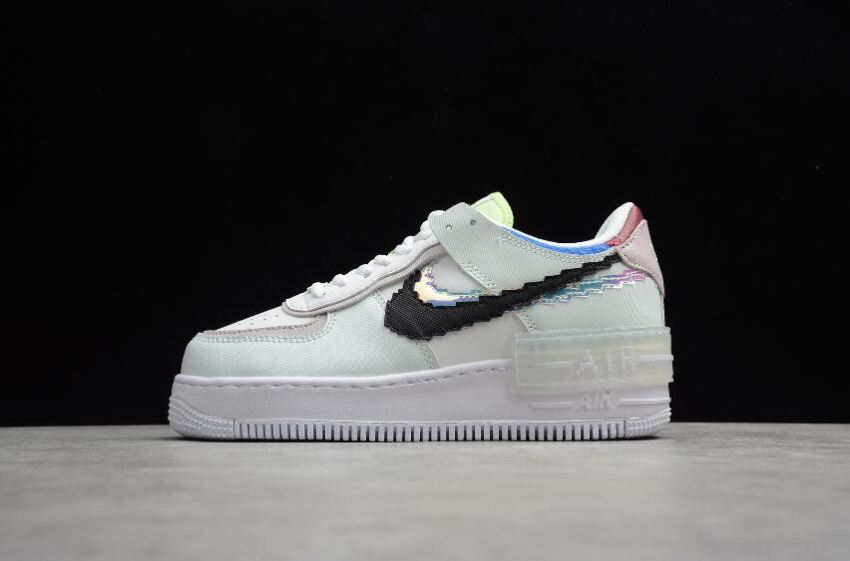 Men's Nike Air Force 1 Shadow SE Barely Green Black White CV8480-300 Running Shoes