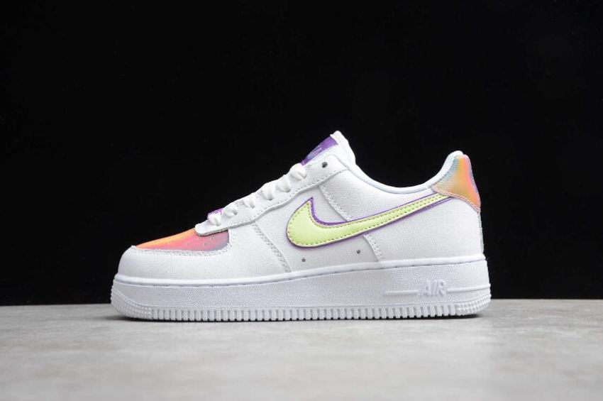 Men's Nike Air Force 1 EAS White Barelyvolt Hyper Blue CW0367-1007 Running Shoes - Click Image to Close