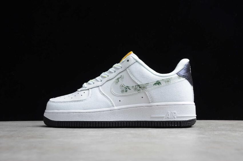 Men's Nike Air Force 1 07 White Black Purple CW5859-100 Running Shoes