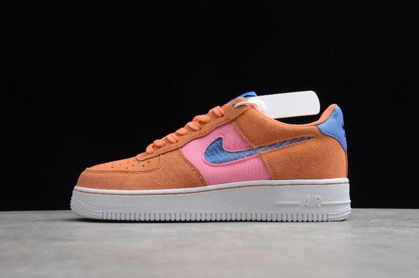 Women's Nike Air Force 1 Low Blue Orange White CW7300-800 Running Shoes