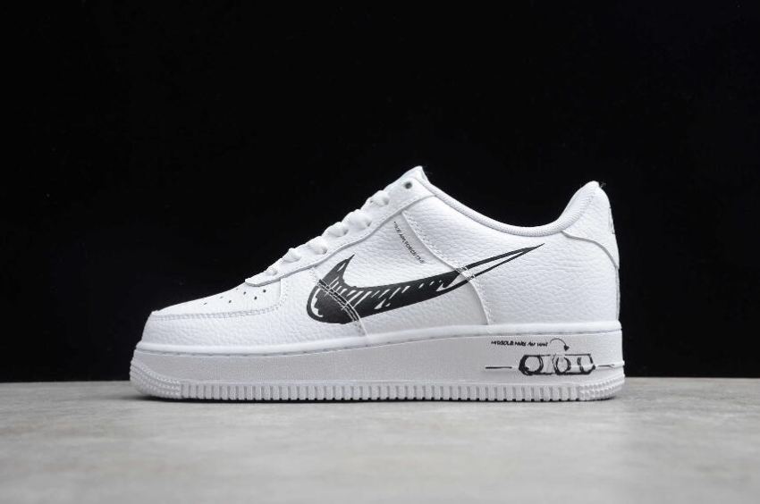 Women's Nike Air Force 1 Utility White Black White CW7581-101 Running Shoes