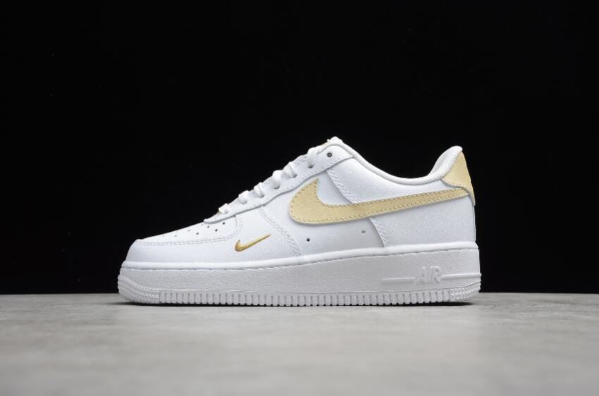 Women's Nike WMNS Air Force 1 07 ESS White Gold CZ0270-105 Running Shoes