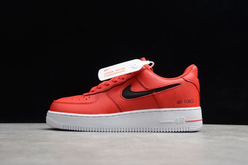 Women's Nike Air Force 1 07 Clot Frgmt Red Black Hollowed Out CZ7377-600 Running Shoes