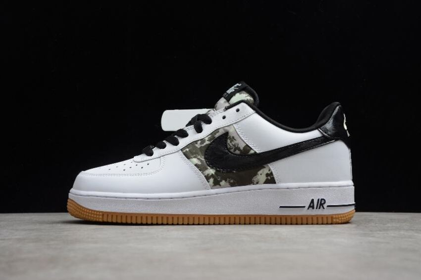 Men's Nike Air Force 1 07 White Black Gum Light Brown CZ7891-100 Running Shoes