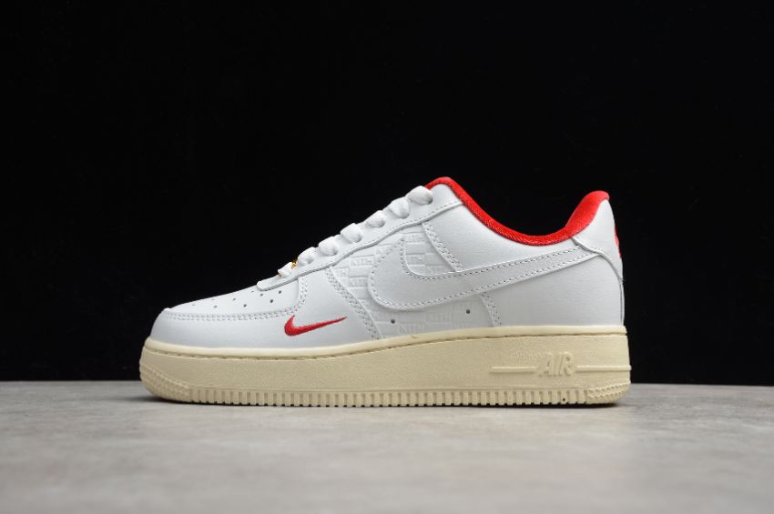 Men's Nike Air Force 1 Low Kith White University Red CZ7926-100 Running Shoes - Click Image to Close