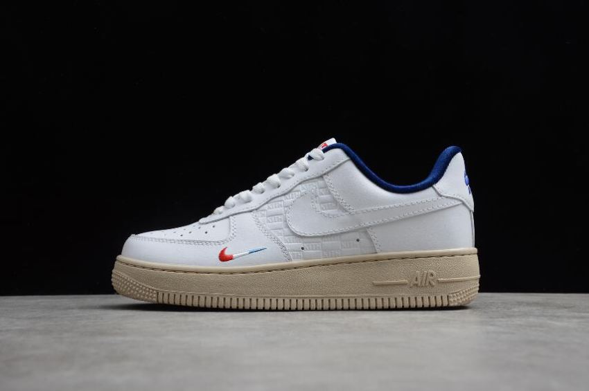Men's Nike Air Force 1 Low 07 Kith France White Blue CZ7927-100 Running Shoes