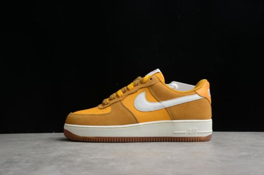 Men's Nike Wmns Air Force 1 07 SE DA8302-700 Gold Suede Running Shoes - Click Image to Close