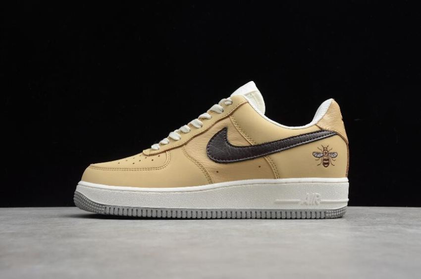 Men's Nike Air Force 1 Low Prm Sesame Baroque Brown Sail DC1939-200 Running Shoes - Click Image to Close