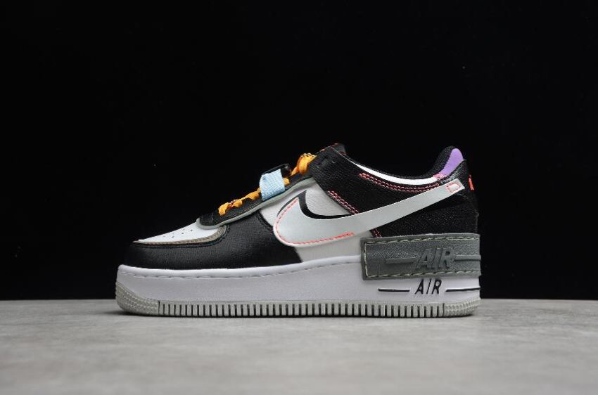 Women's Nike Air Force 1 Shadow Fresh Perspective Black White Spiral Sage DC2542-001 Running Shoes - Click Image to Close