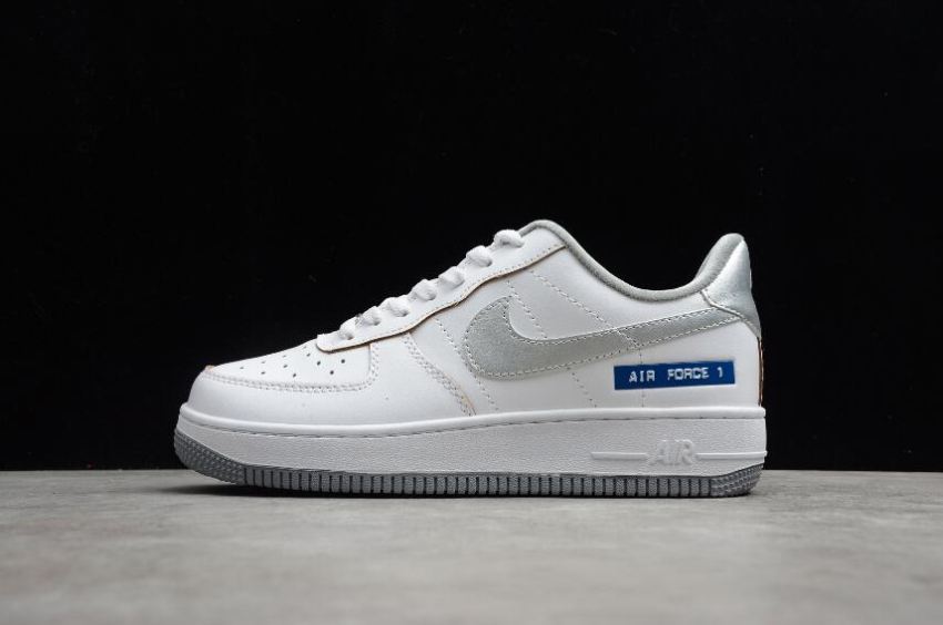 Women's Nike Air Force 1 High 07 WB Label Maker White Silver DC5209-100 Running Shoes