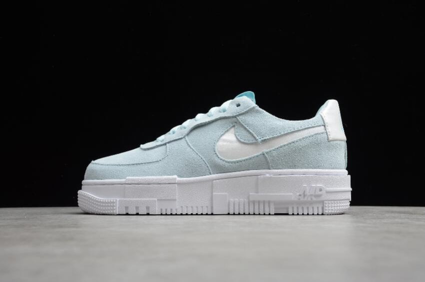 Women's Nike WMNS Air Force 1 Pixel Glacier Blue Pure Platinum DH3855-400 Running Shoes - Click Image to Close