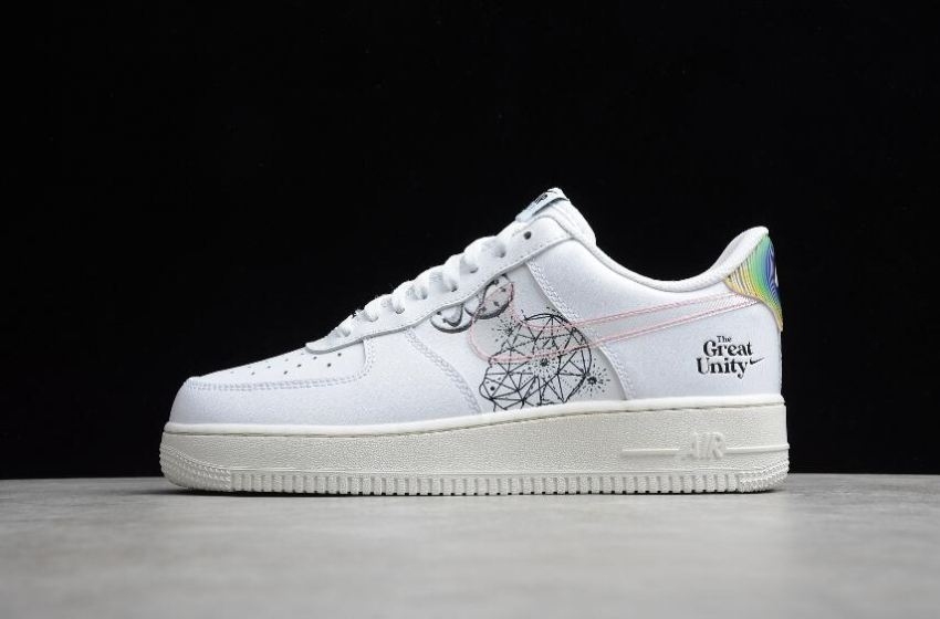 Women's Nike Air Force 1 The Great Unity White Discolored DM5447-111 Running Shoes - Click Image to Close