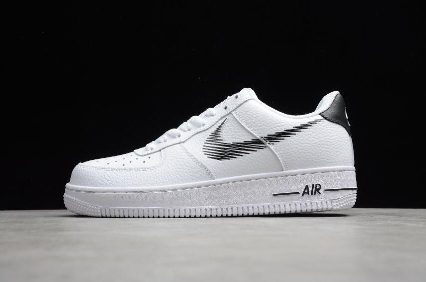 Men's Nike Air Force 1 07 Zig Zag White Black DN4928-100 Running Shoes - Click Image to Close