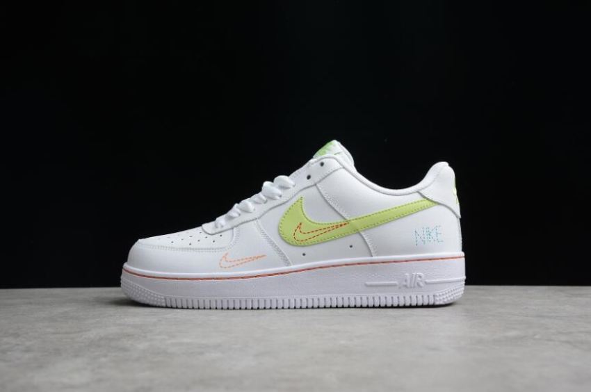 Women's Nike Air Force 1 07 DN8000-100 White Red Green Running Shoes - Click Image to Close