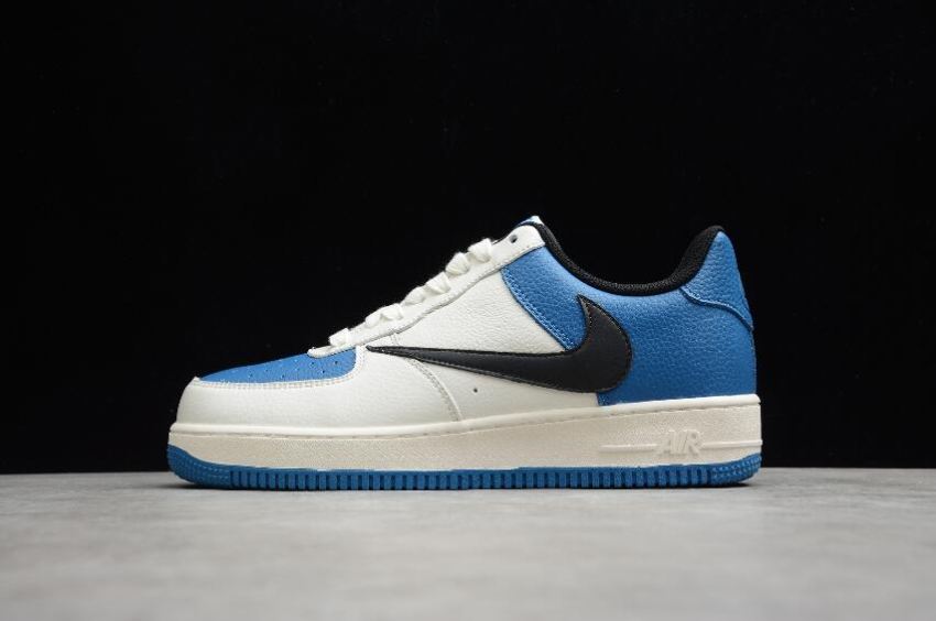 Women's Nike Air Force 1 07 Beige Blue Inverted Tick HG3316-022 Running Shoes - Click Image to Close